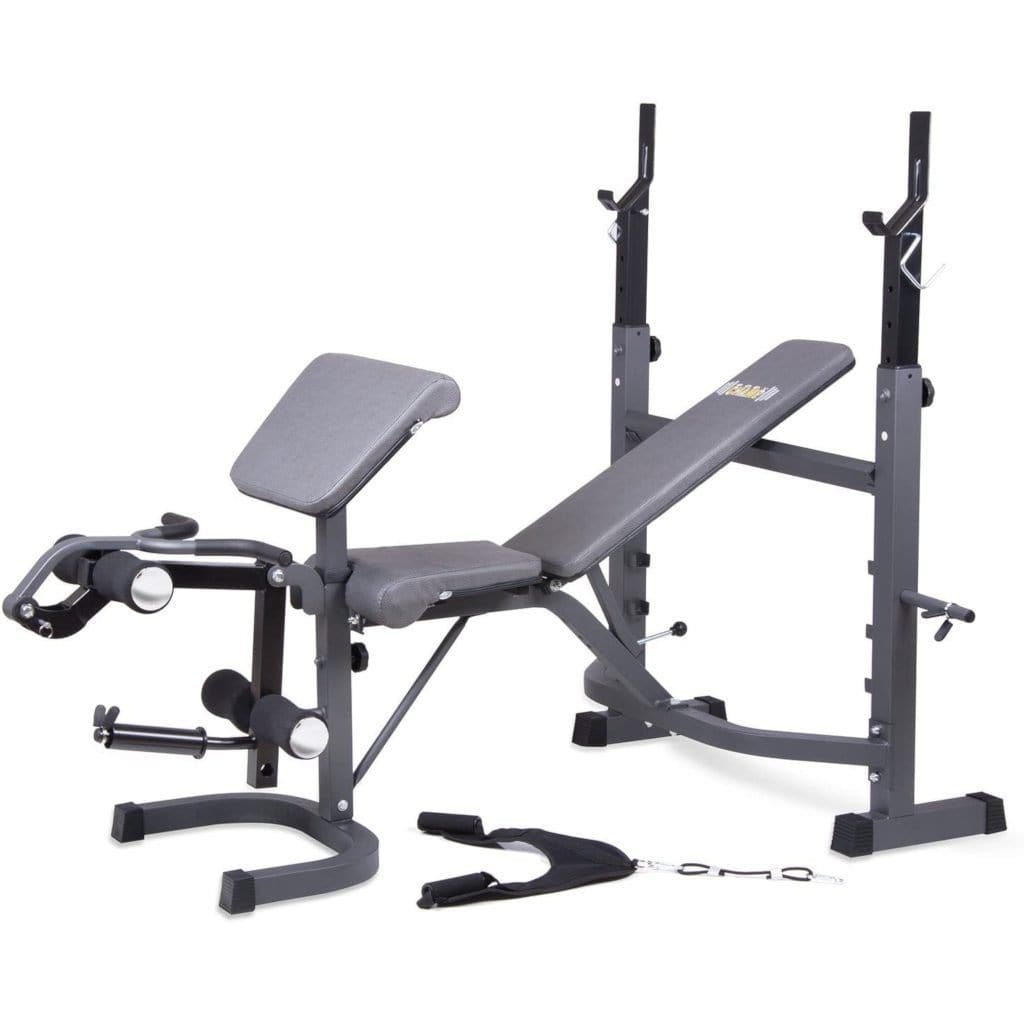 Body Champ BCB5860 Olympic Weight Bench with Preacher Curl Leg Developer and crunch handle bench Body Champ 