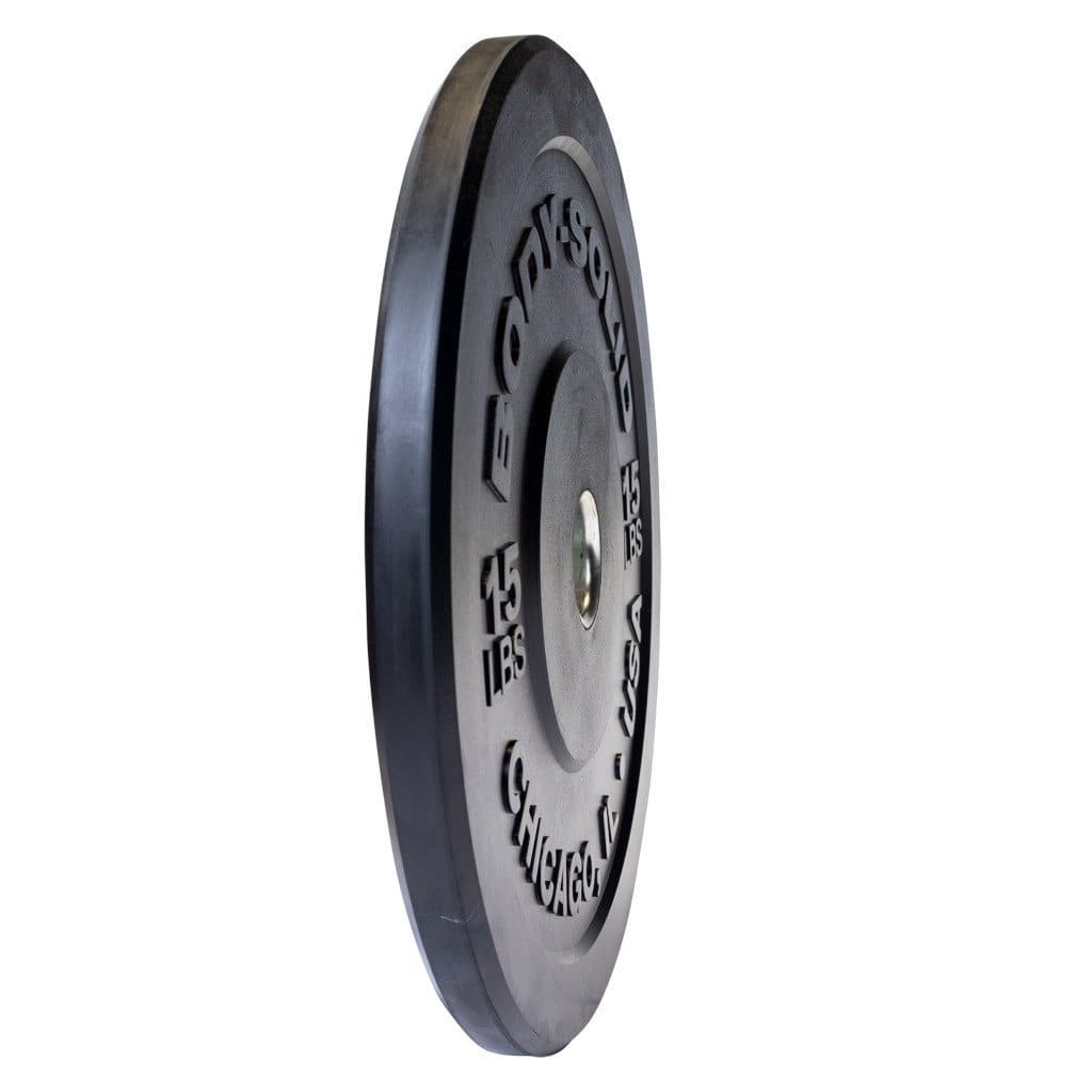 Body-Solid Black Chicago Extreme Bumper Plates plate Body-Solid 15 lb 