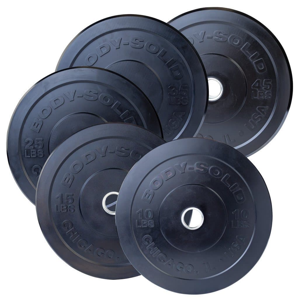 Body-Solid Black Chicago Extreme Bumper Plates plate Body-Solid 