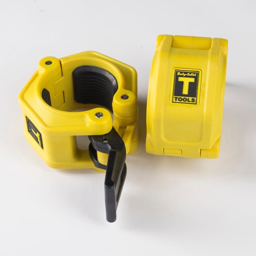 Body-Solid BSTLJ02 Lock Jaw Collars, Yellow (Pair) bar Body-Solid Tools 