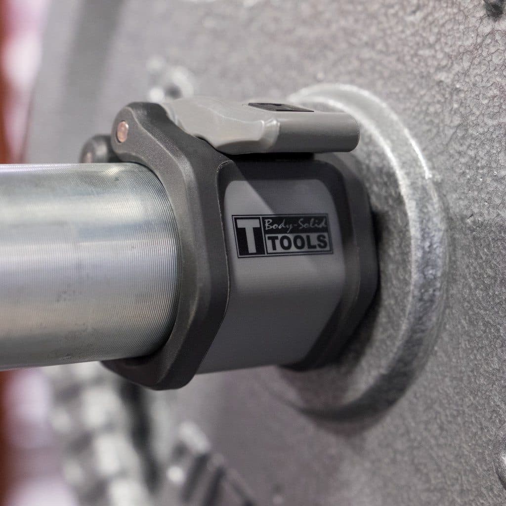 Body-Solid BSTLJHX Lock Jaw Hex Collars, Grey (Pair) bar Body-Solid Tools 