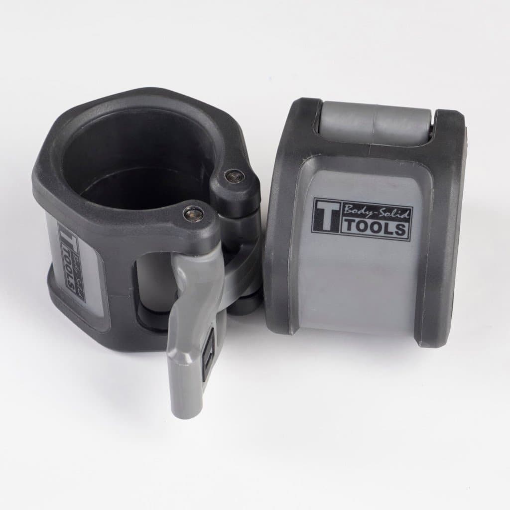 Body-Solid BSTLJHX Lock Jaw Hex Collars, Grey (Pair) bar Body-Solid Tools 