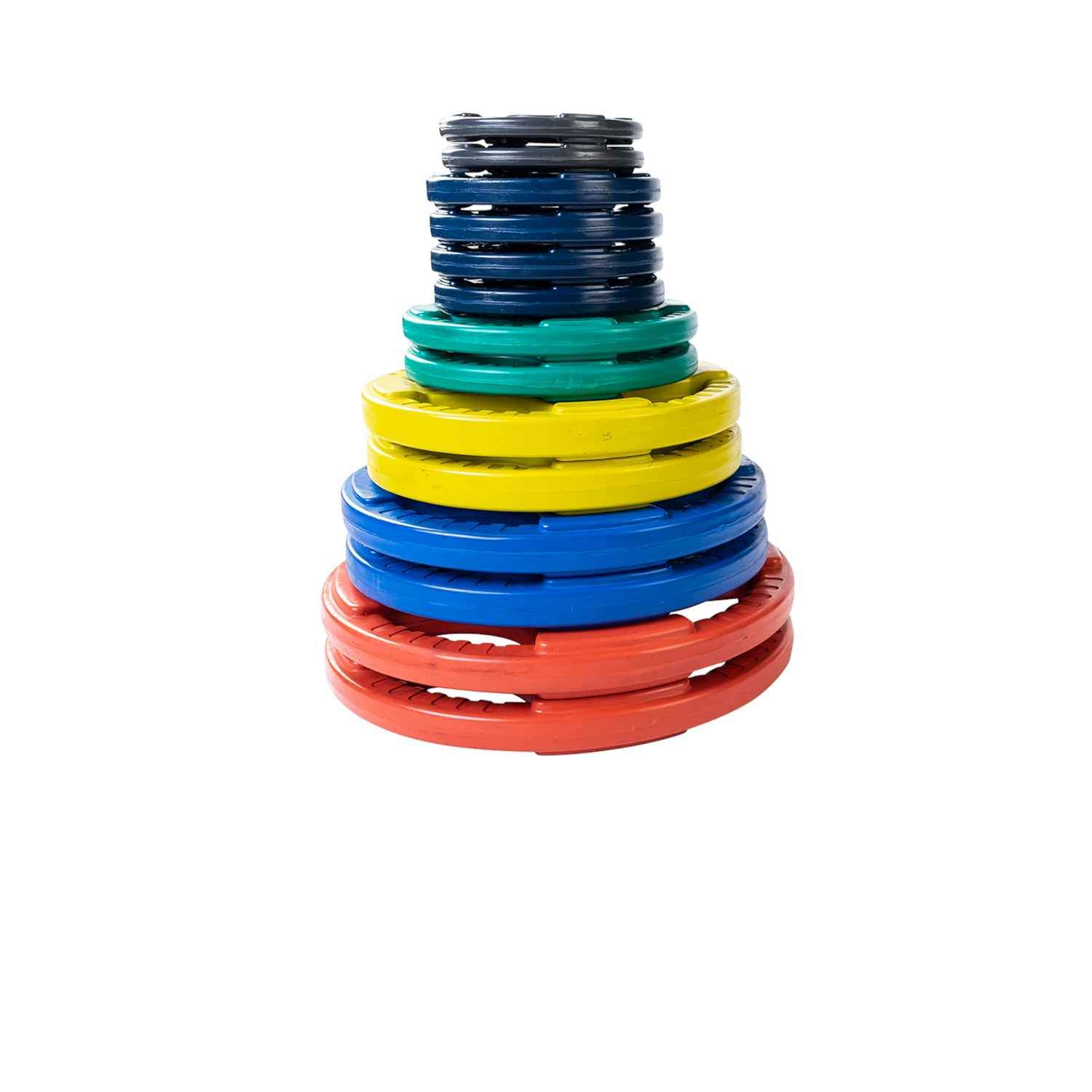 Body-Solid Colored Rubber Grip Olympic Plate Set plate Body-Solid Iron 255 lbs 