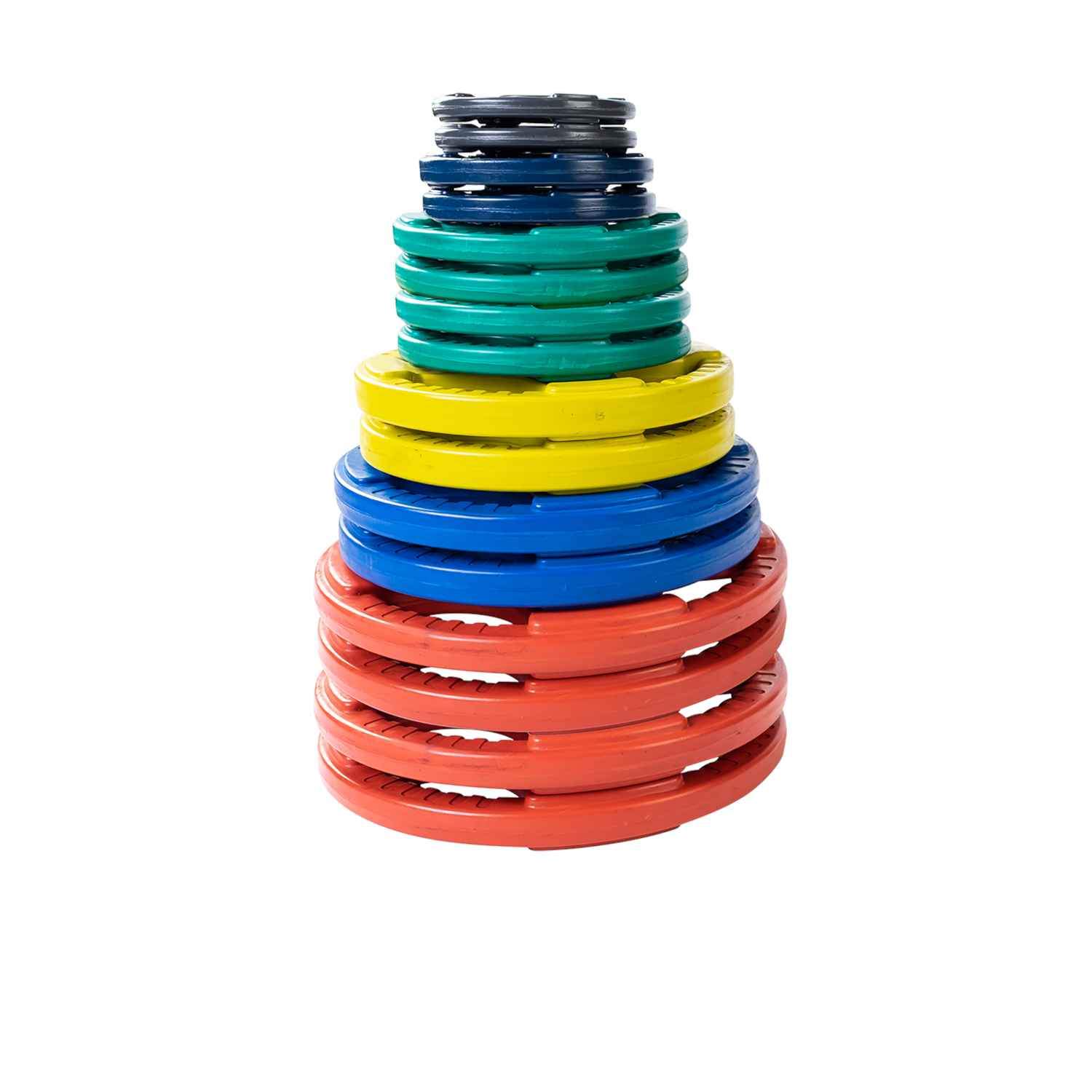 Body-Solid Colored Rubber Grip Olympic Plate Set plate Body-Solid Iron 355 lbs 
