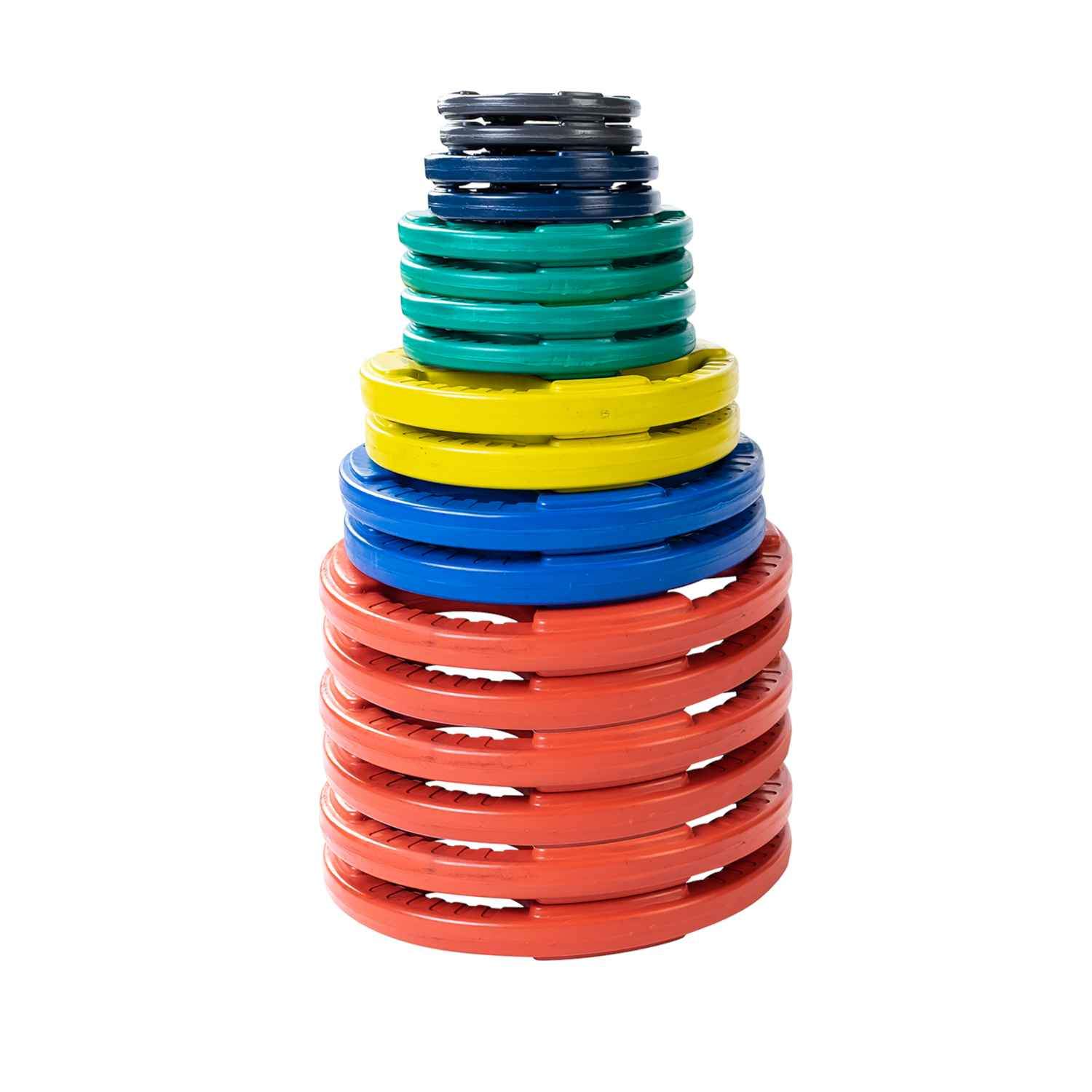 Body-Solid Colored Rubber Grip Olympic Plate Set plate Body-Solid Iron 455 lbs 