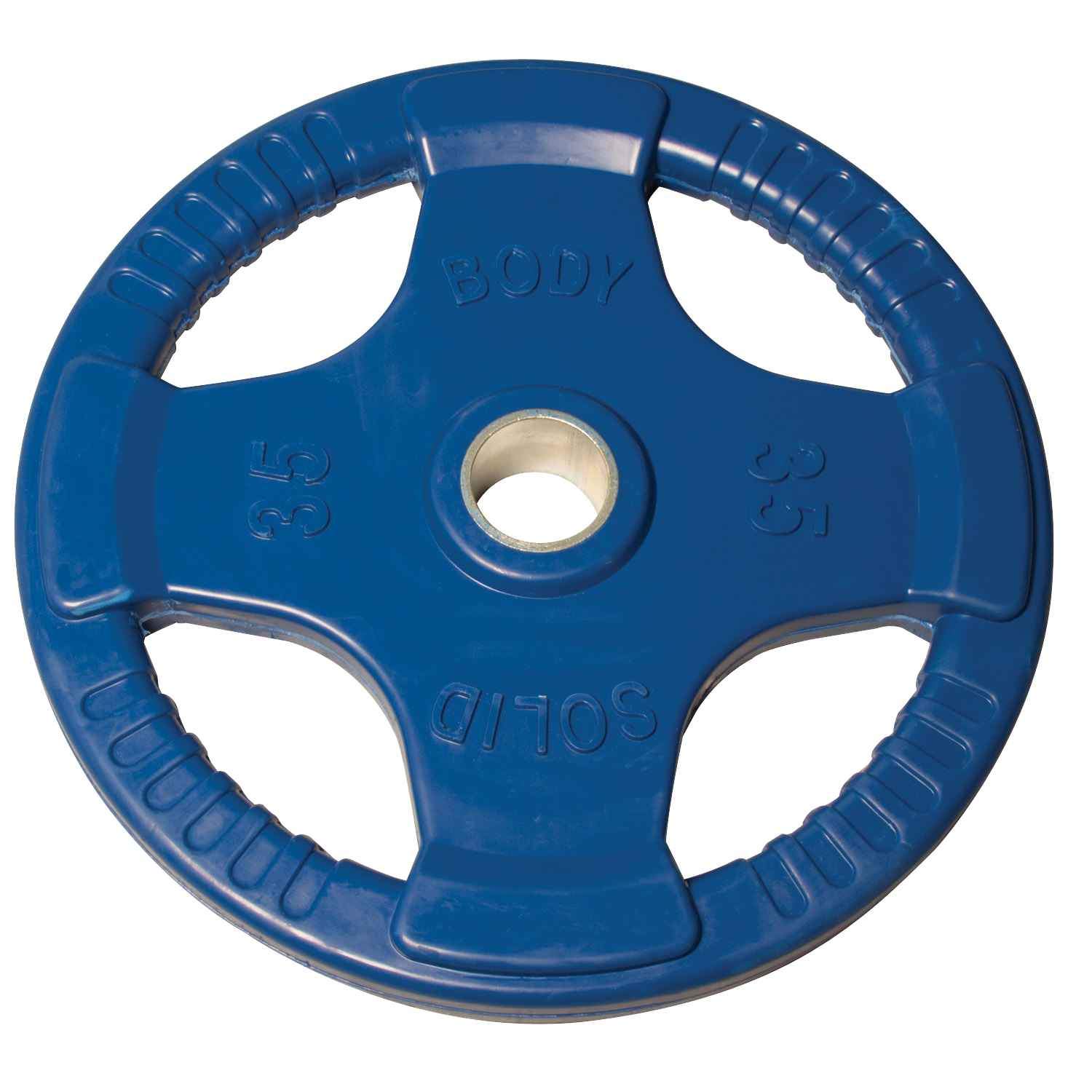 Body-Solid Colored Rubber Olympic Grip Plate Set With Chrome Bar and Collar plate Body-Solid Iron 