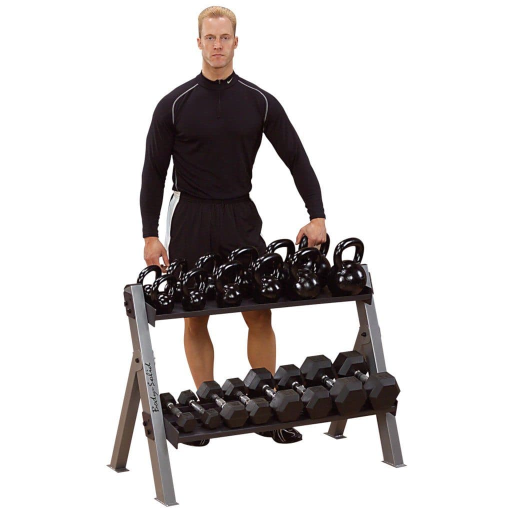 Body-Solid Dual Dumbell & Kettlebell Rack GDKR100 weight rack Body-Solid 
