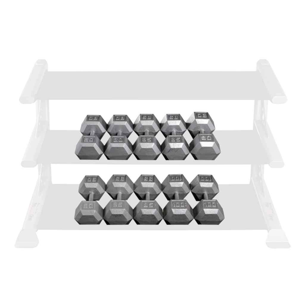 Body-Solid Gray Iron Hex Dumbbell Set dumbbell Body-Solid Iron 