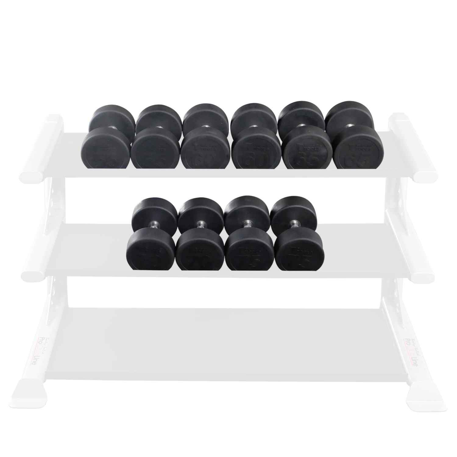 Body-Solid Round Rubber Dumbbells dumbbell Body-Solid Iron 55 - 75 lb Pairs Set 