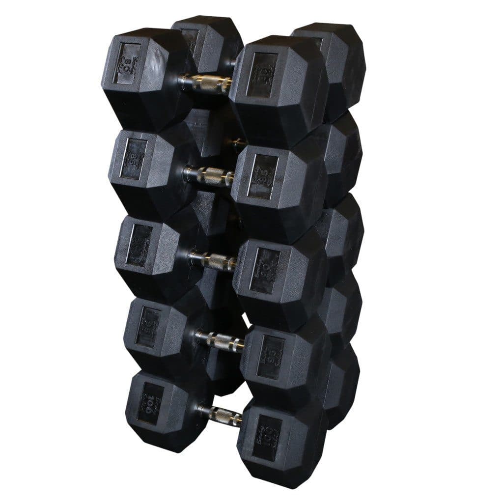 Body-Solid Rubber Coated Hex Dumbbell Sets (SDRS) dumbbell Body-Solid 
