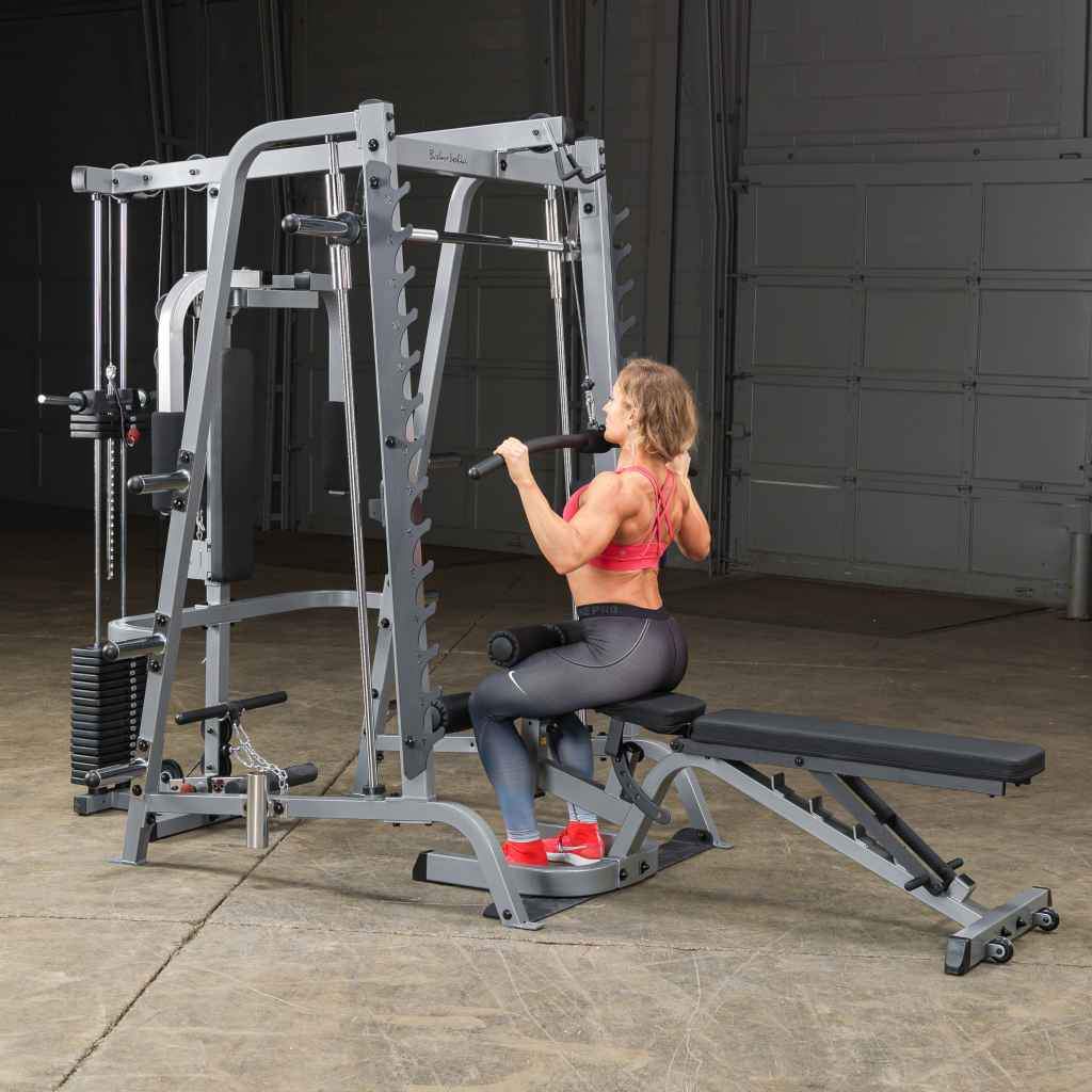 Body-Solid Selectorized Lat Attachment for Series 7 Smith Machine (GLA348QS) free weight attachment Body-Solid 