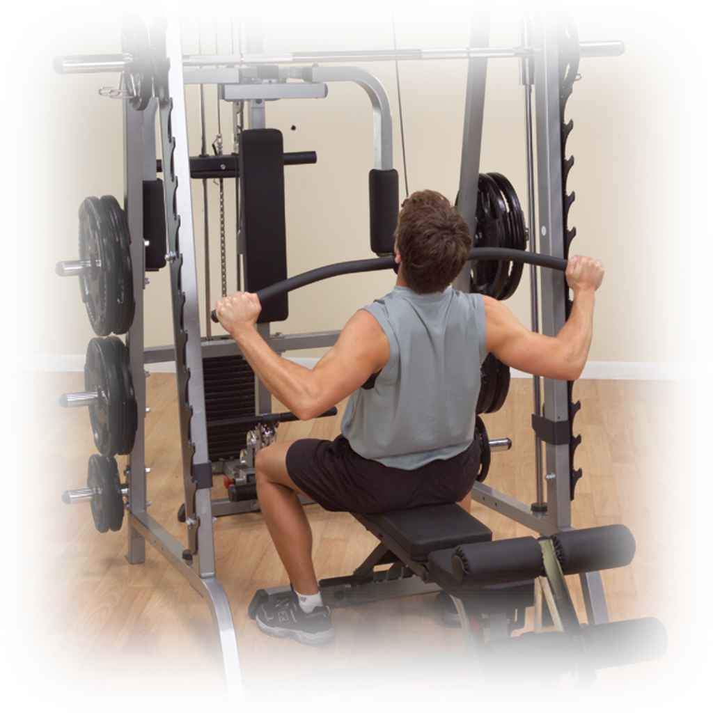 Body-Solid Selectorized Lat Attachment for Series 7 Smith Machine (GLA348QS) free weight attachment Body-Solid 