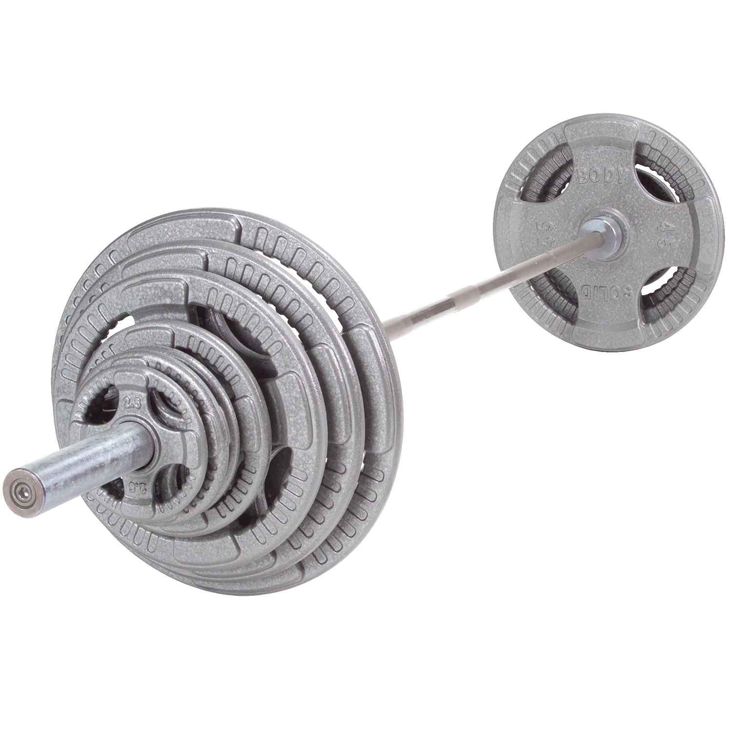 Body-Solid Steel Olympic Grip Plate Set with Bar plate Body-Solid Iron 