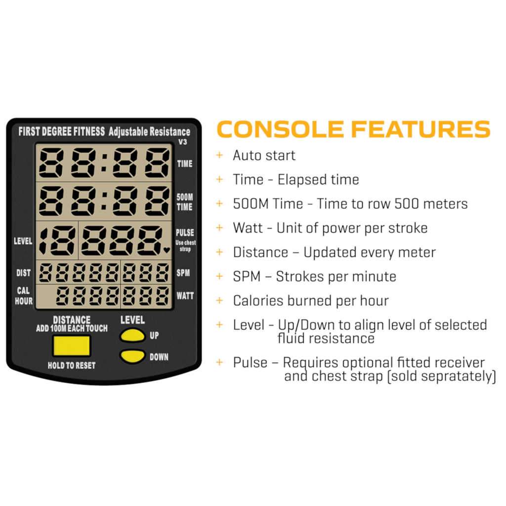 First Degree Fitness Viking 3 Plus AR Rowing Machine Cardio Training First Degree Fitness 