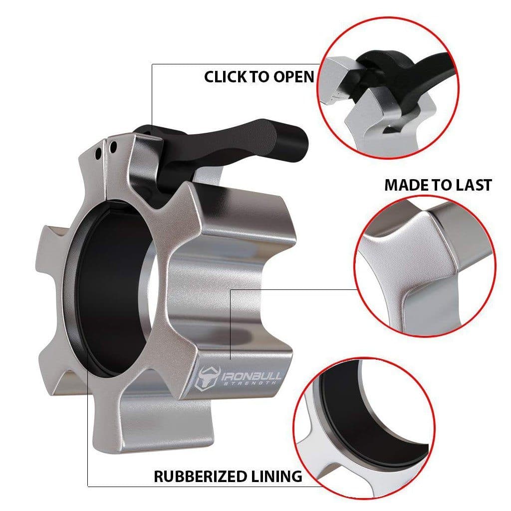 IronBull Fitness Aluminum Olympic Collars w/ Lock Jaw bar IronBull Fitness 