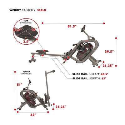 Phantom Hydro Water Rowing Machine - Sunburst Fitness Supply