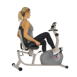 Sunny health & fitness magnetic recumbent bike exercise hot sale bike